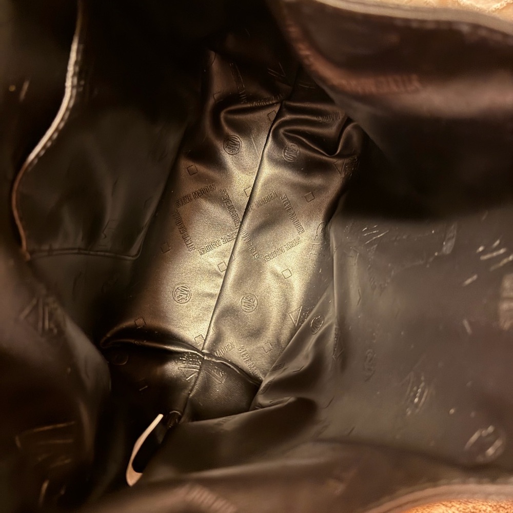 Steve Madden Black Tote Bag with Pouch - Picture 7 of 11